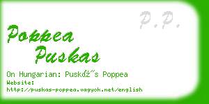 poppea puskas business card